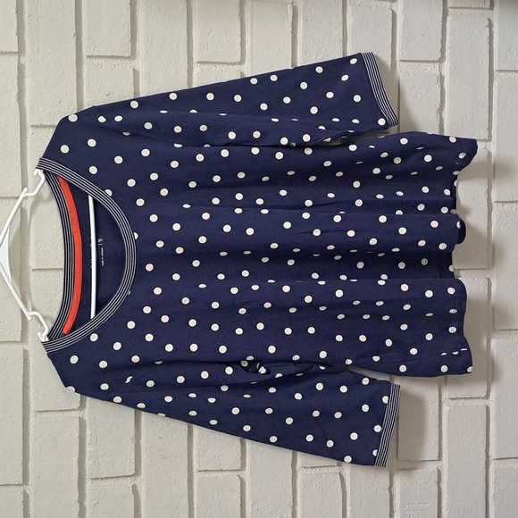 Coldwater Creek Blue with White Polka Dot Blouse. Size PXL NWT - Picture 8 of 8